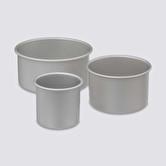 Lot 3 moules à gâteaux bord haut, aluminium