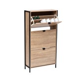 Meuble range-chaussures 3 tiroirs, effet chêne naturel Aliaj