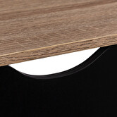 Meuble range-chaussures 3 tiroirs, noir/effet chêne Drawy