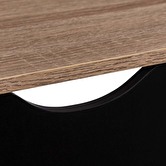 Meuble range-chaussures 3 tiroirs, noir/effet chêne Drawy