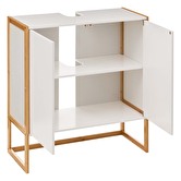 Meuble vasque 2 portes, blanc Naturéo