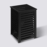 Panier à linge 65l, bambou noir Sicela