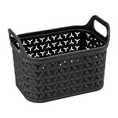 Panier ajouré plastique 4l, noir Ajura