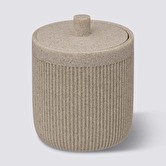 Pot à cotons, lin Onyx