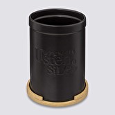 Pot à ustensiles couvercle bambou, céramique noir Naturéo