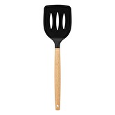 Pot métal à ustensiles avec 7 accessoires, noir 