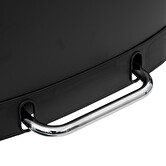 Poubelle rectangulaire à pédale métal 50l, noir Ariane