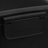 Poubelle rectangulaire à pédale métal 50l, noir Ariane