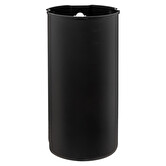 Poubelle ronde à pédale métal 30l, inox noir Delta