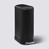 Poubelle à pédale métal 30l, noir ariane Ariane