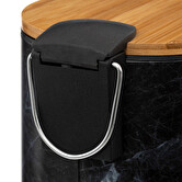 Poubelle soft close métal 3l, noir Lea