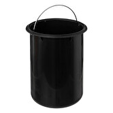 Poubelle soft close métal 3l, noir Lea