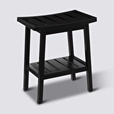 Tabouret banc, noir Bambou