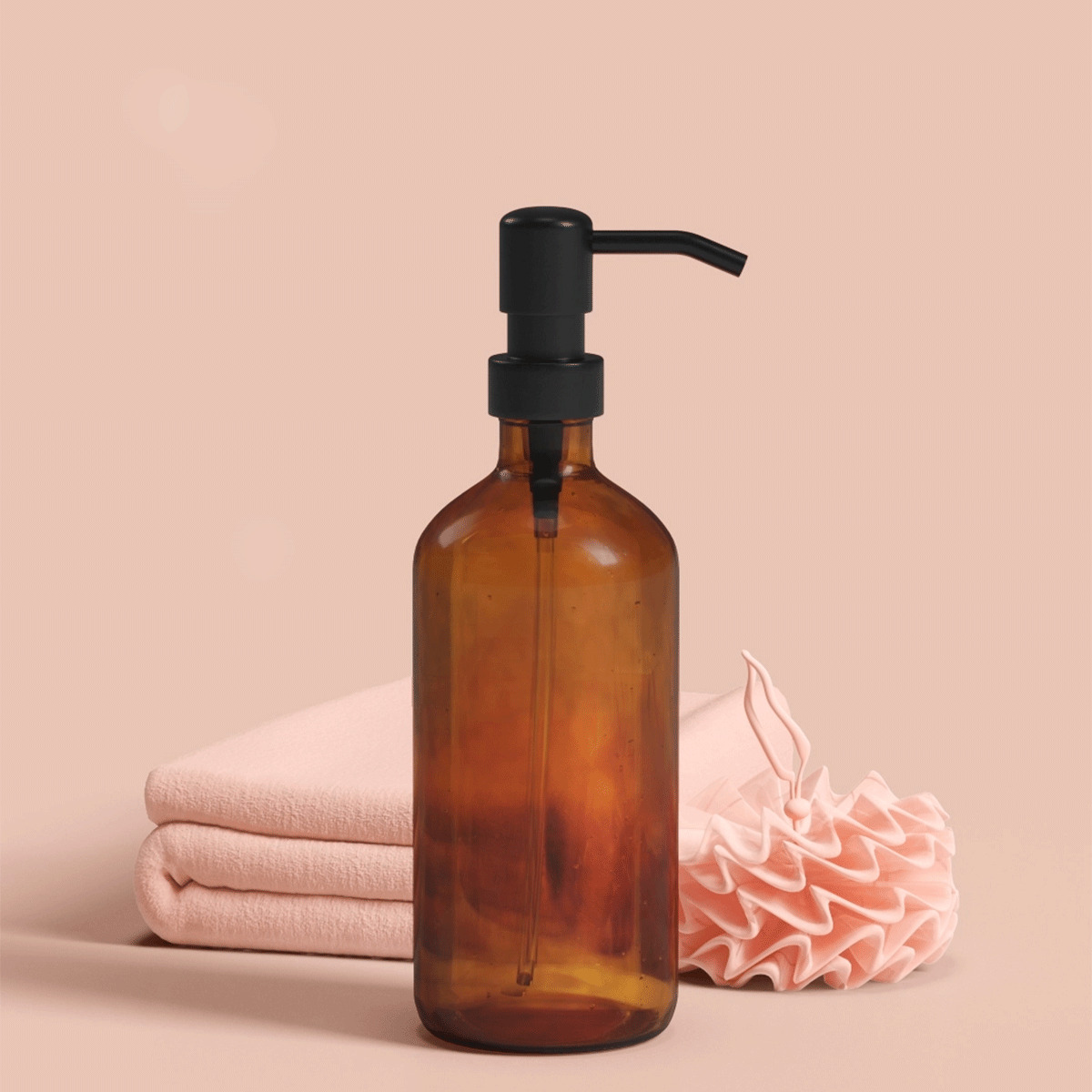 Distributeur de savon, marron, 3 pièces Distri'verre