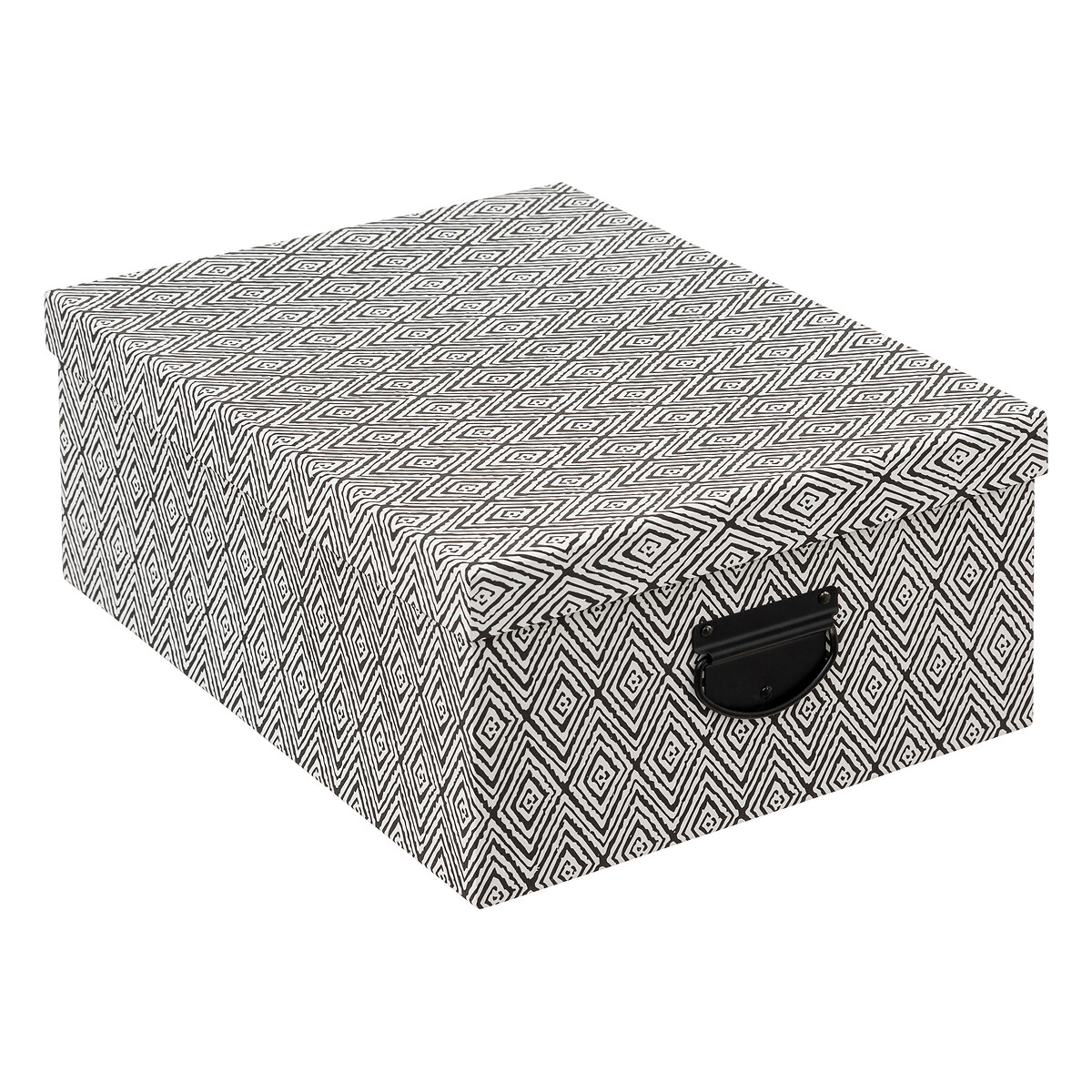 4 boîtes de rangement, noir et blanc Box'