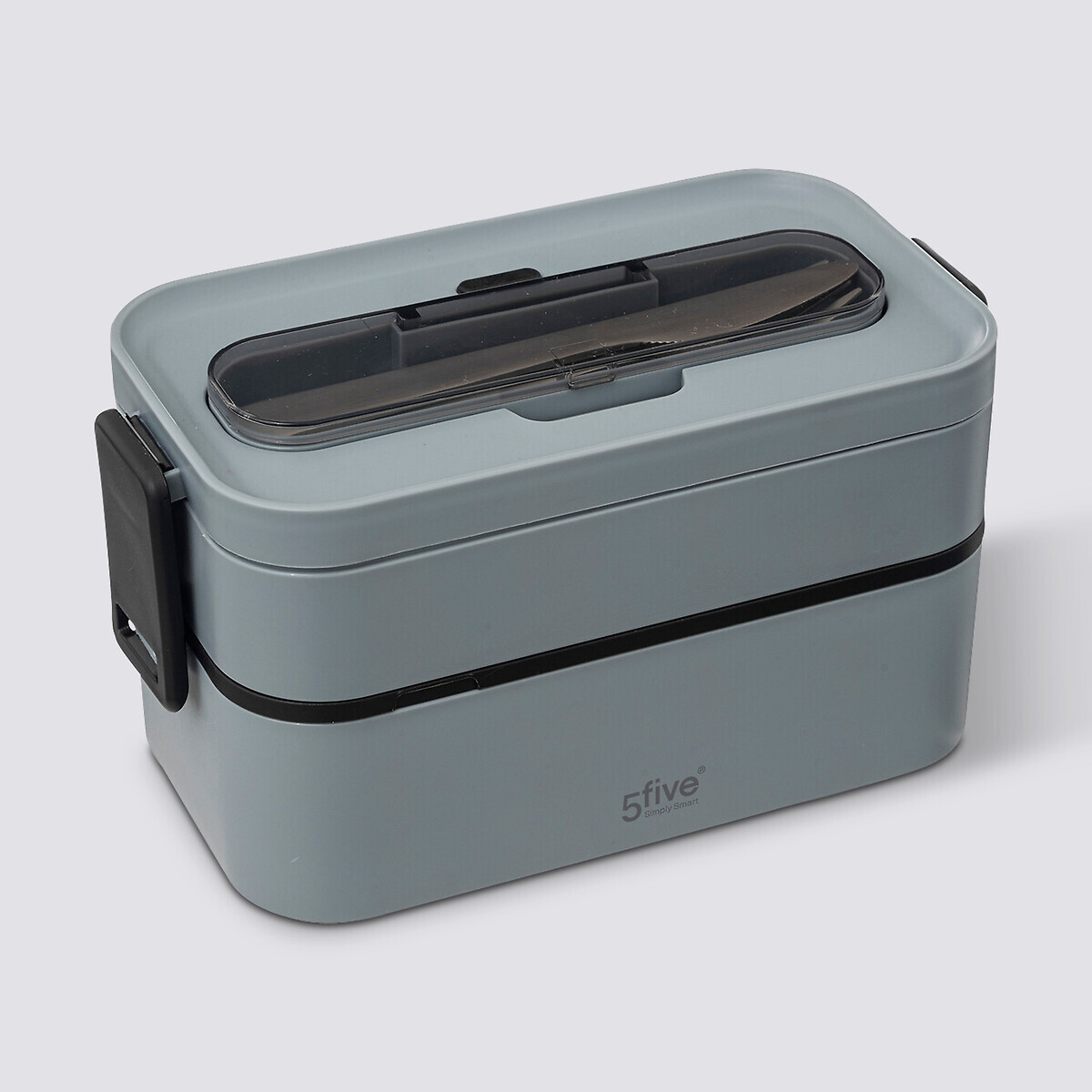 Lunch box double compartiments avec couverts 