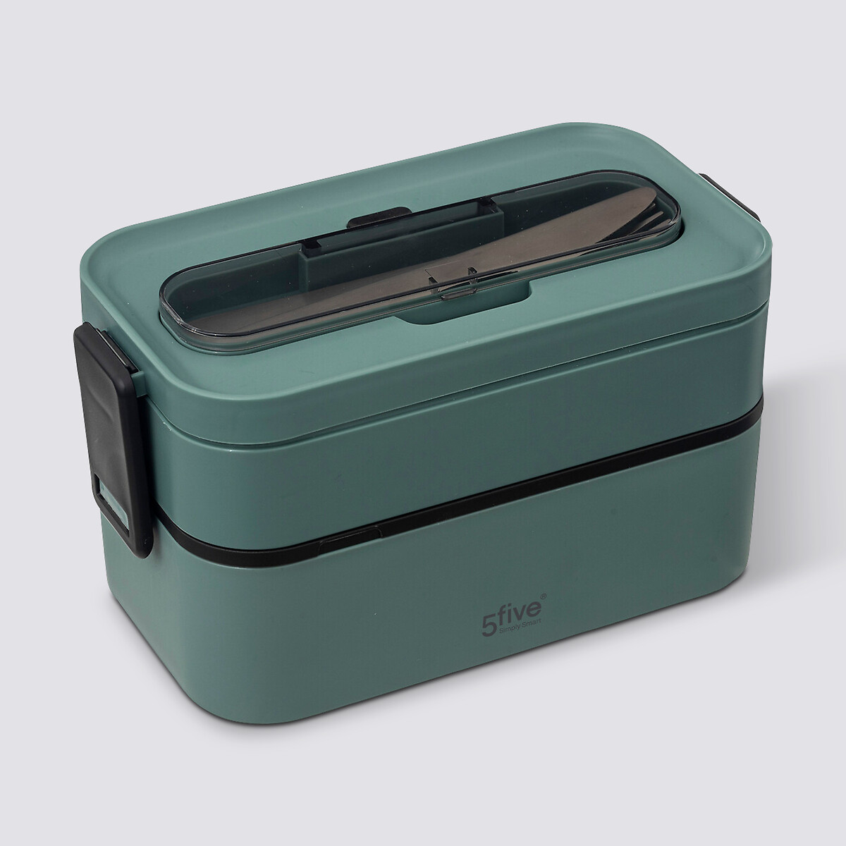 Lunch box double compartiments avec couverts 