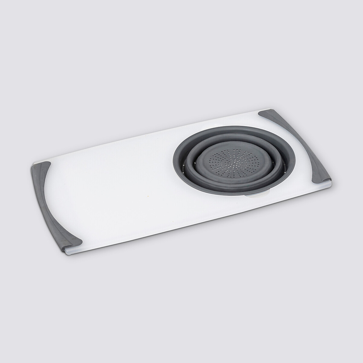 Planche à découper avec passoir retractable 