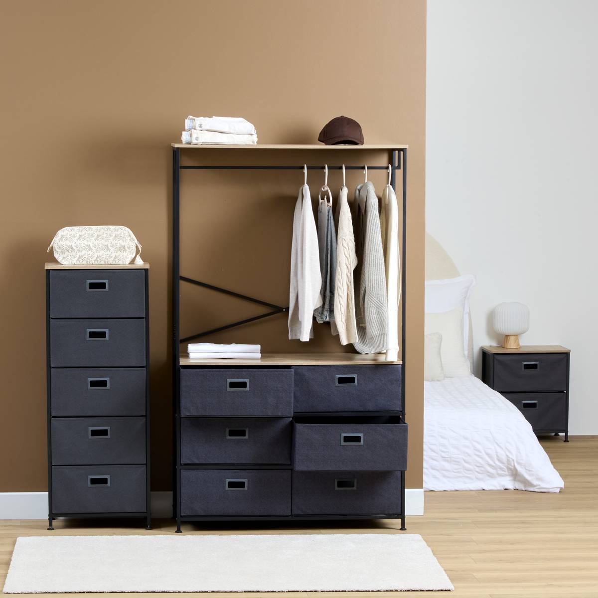Dressing penderie 6 tiroirs Tissa