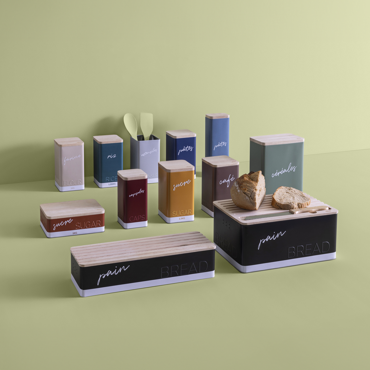 Boîte à pain avec couteau Color edition