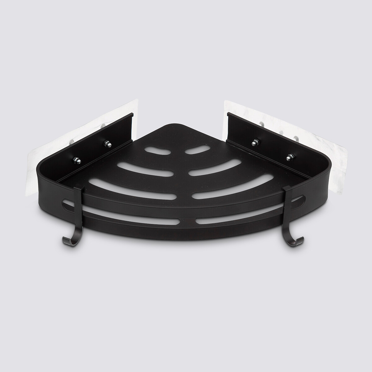 Étagère de douche d'angle stick adhésif, noir Blackalu