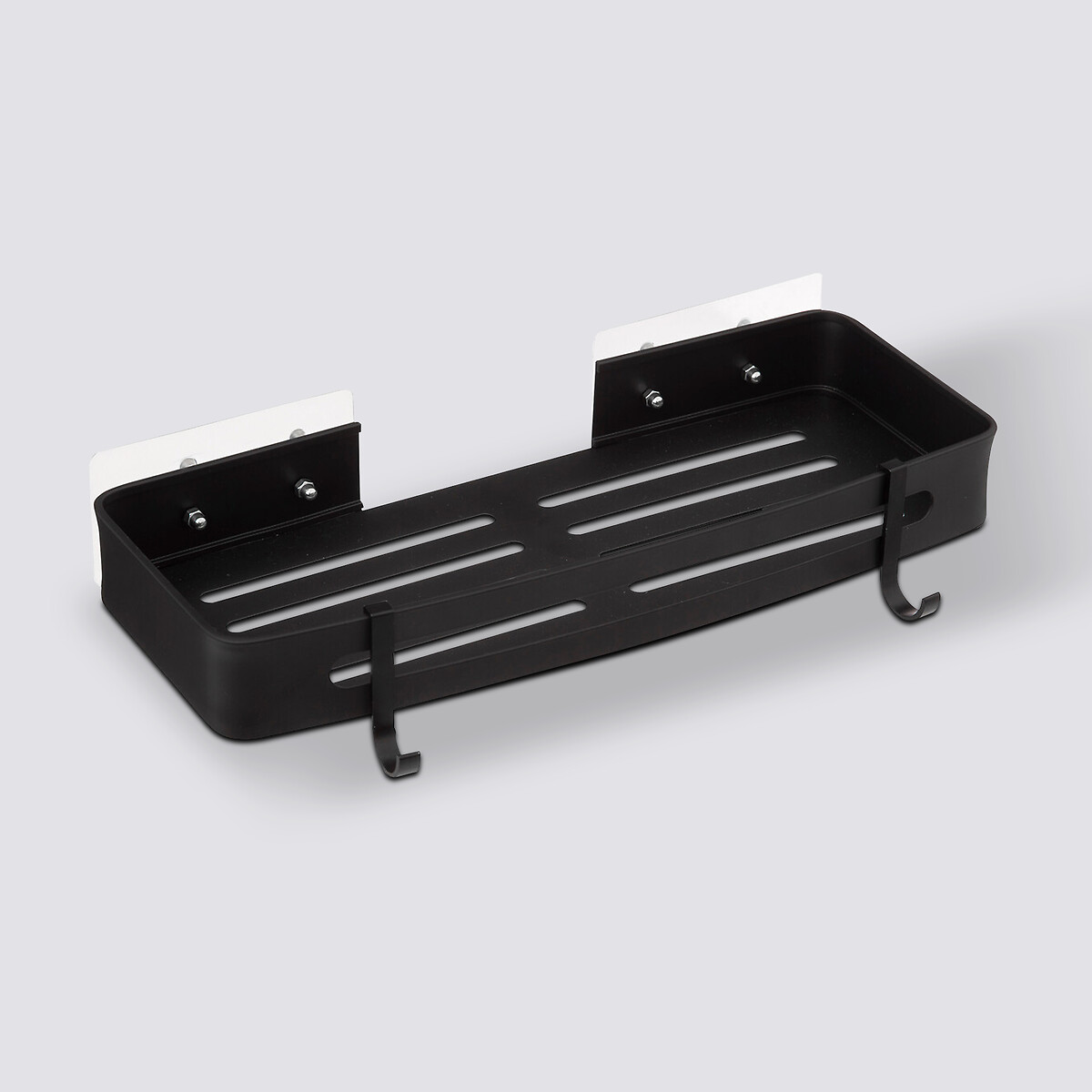 Étagère de douche rectangle stick adhésif, noir Blackalu