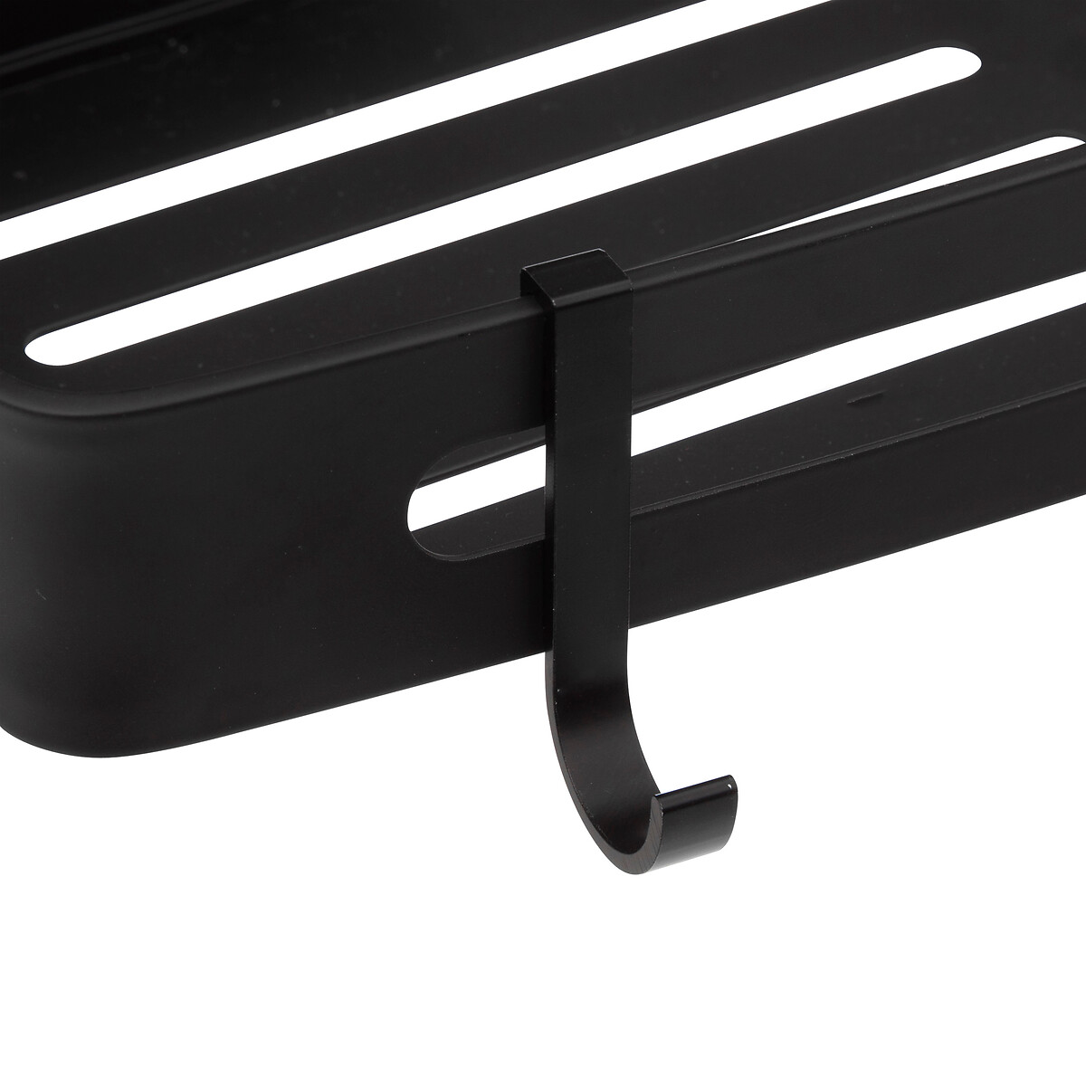 Étagère de douche rectangle stick adhésif, noir Blackalu