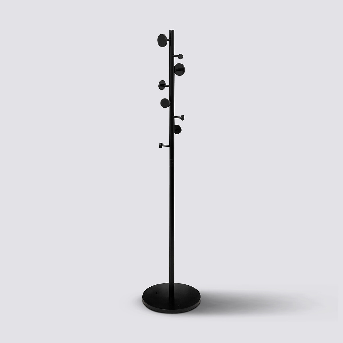 Porte manteau 8 crochets bois, noir