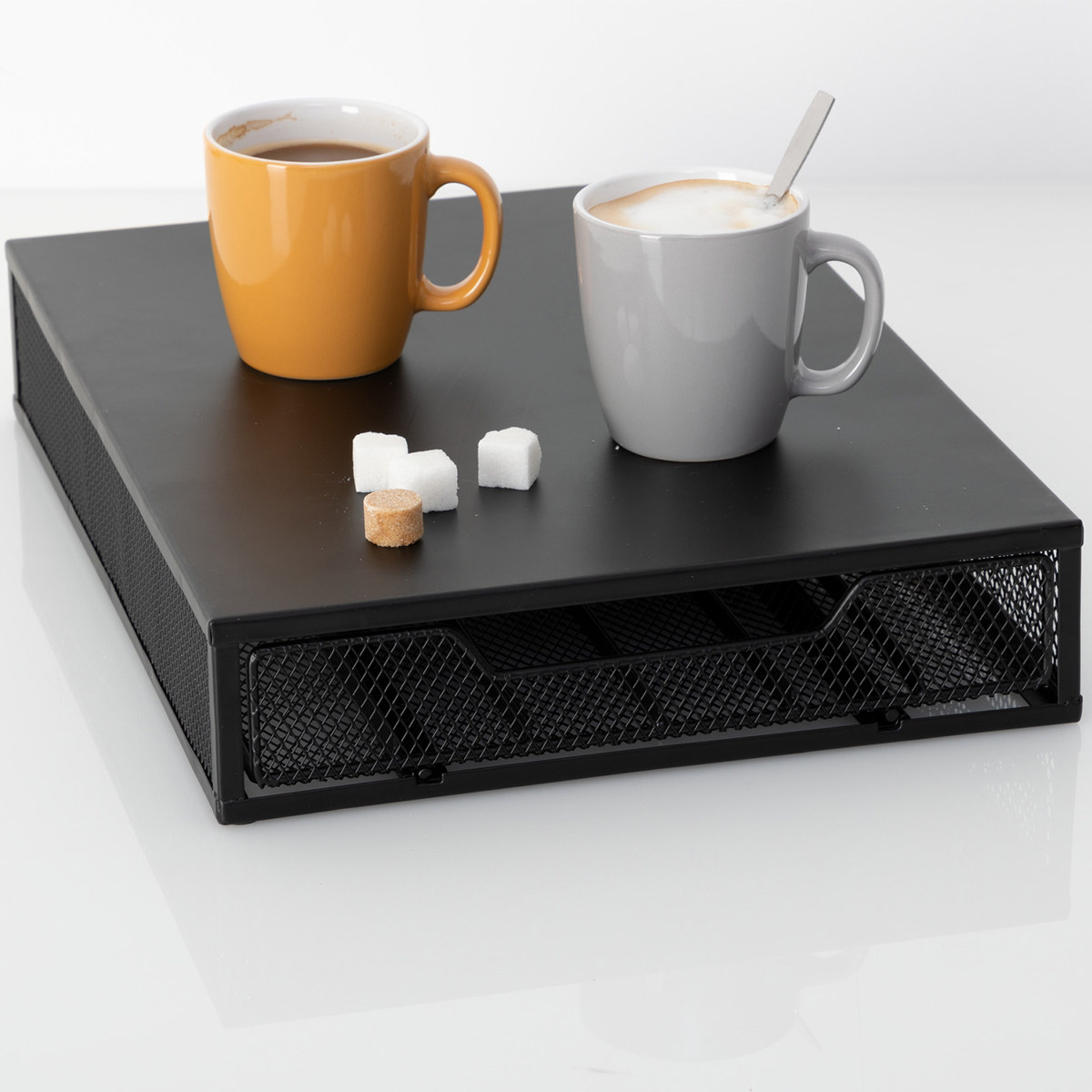 Porte-capsules x60 avec tiroir, noir Mayaj