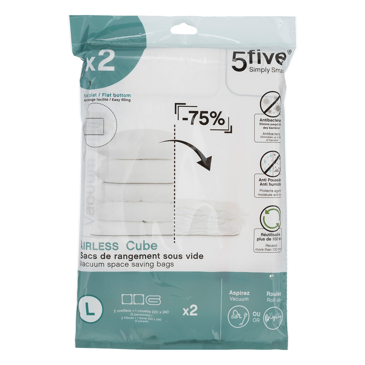 Lot de 2 sacs compresseurs Airless