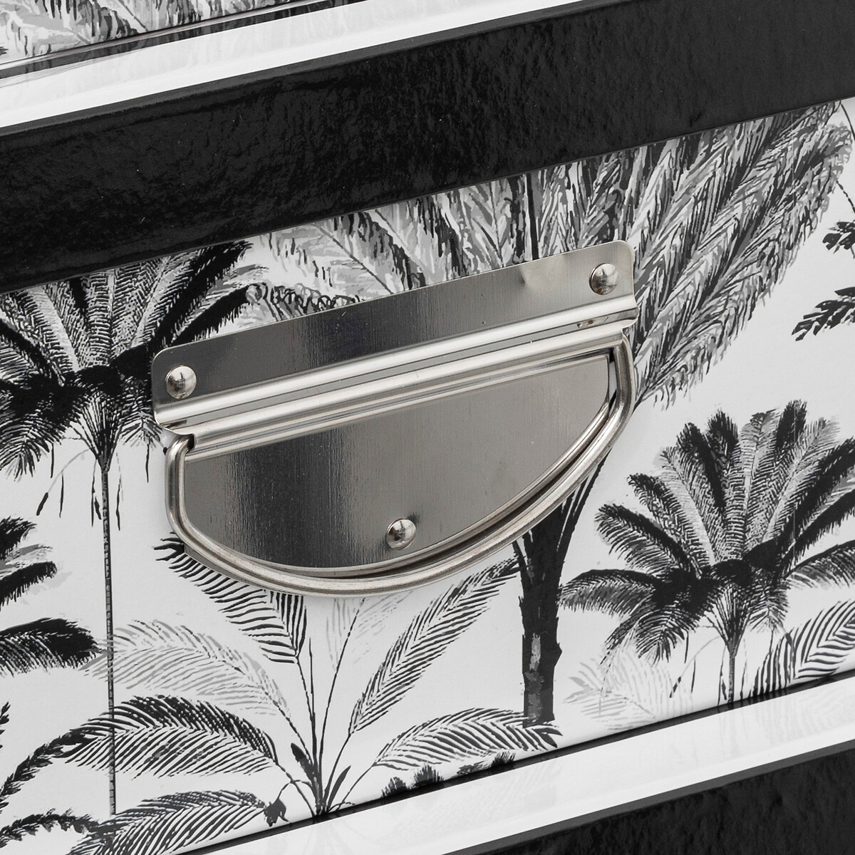 6 boîtes coins métal, noir et blanc Box'