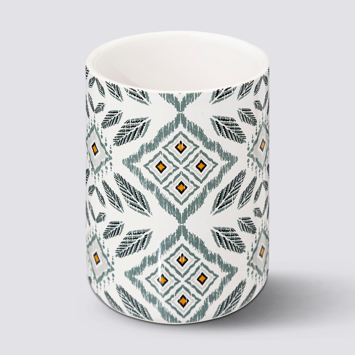 Pot à brosses à dents, blanc et vert Hapache