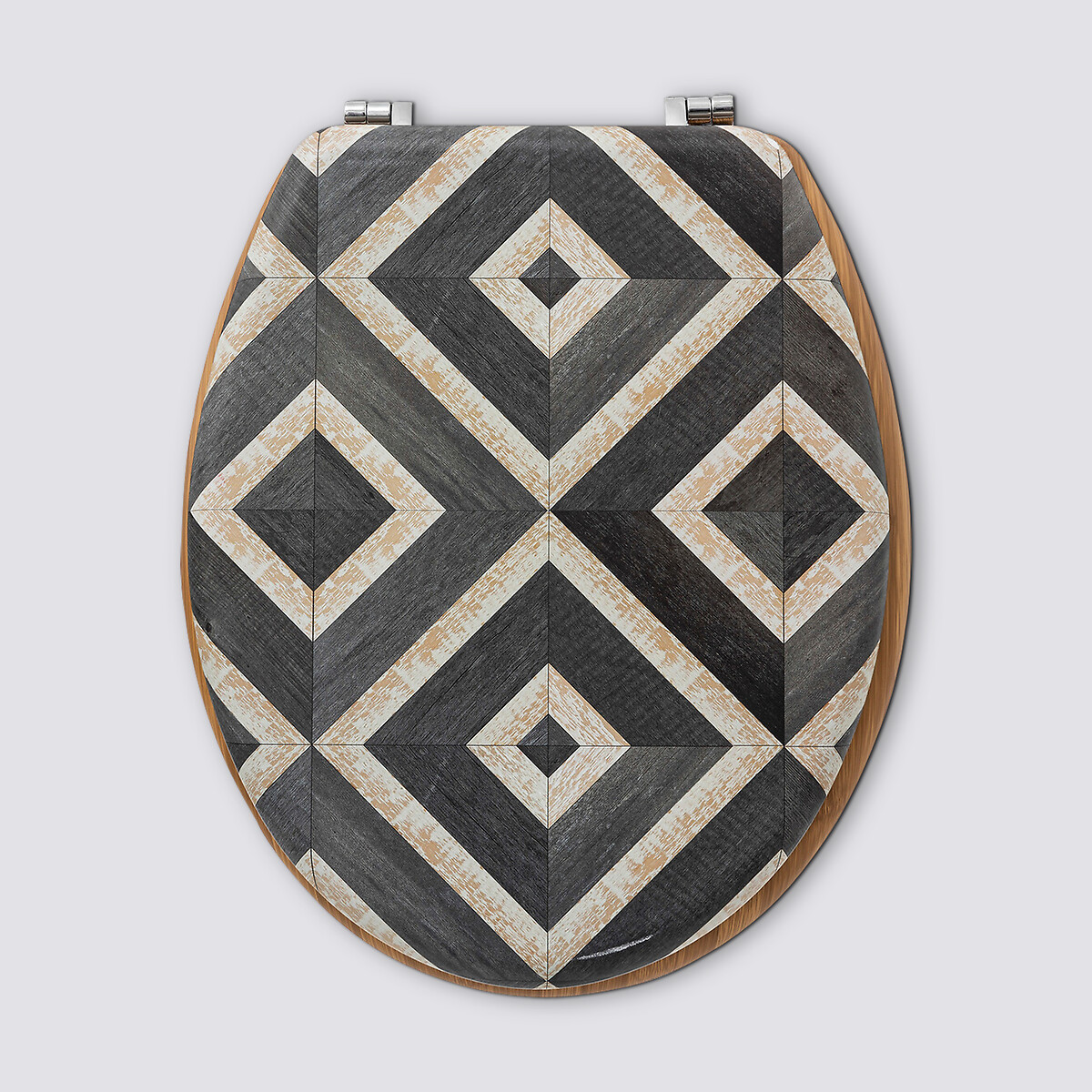 Abattant wc, noir et beige Canvas