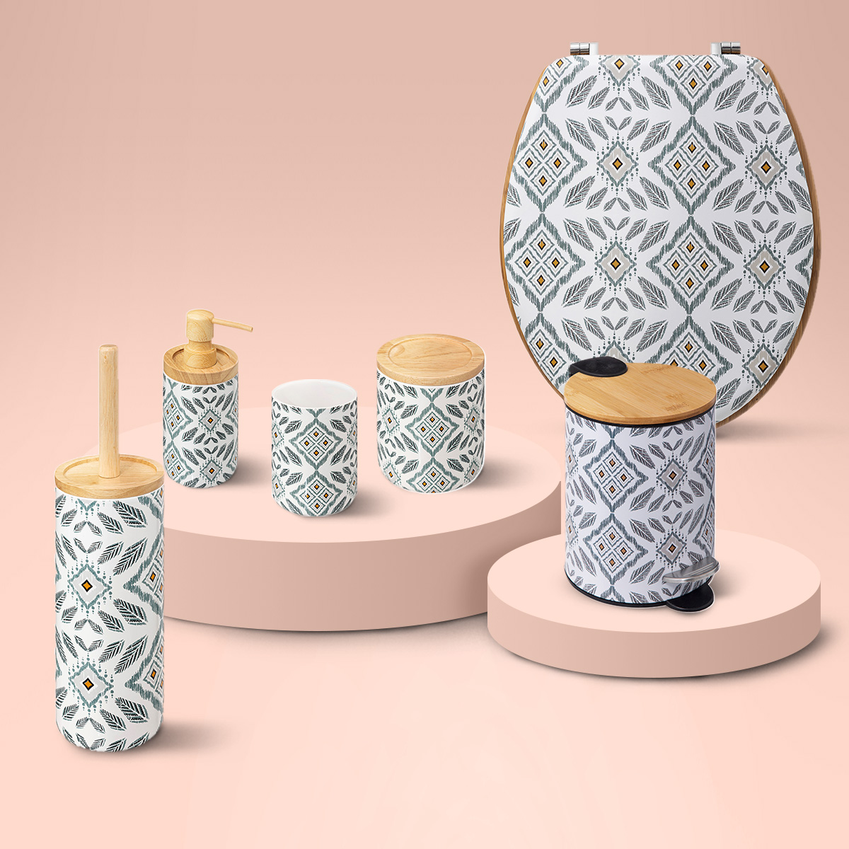 Brosse wc, blanc et vert Hapache