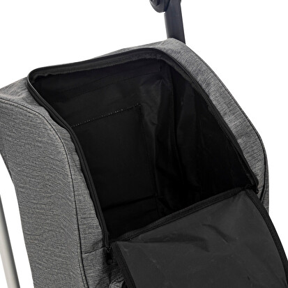 Chariot pliant 4 roues, gris 