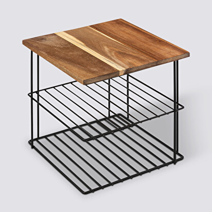 Étagère d'angle 2 niveaux, 24cm 