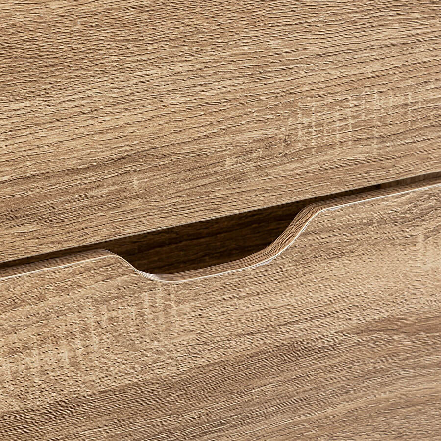 Meuble range-chaussures x24 miroir, effet chêne Drawy