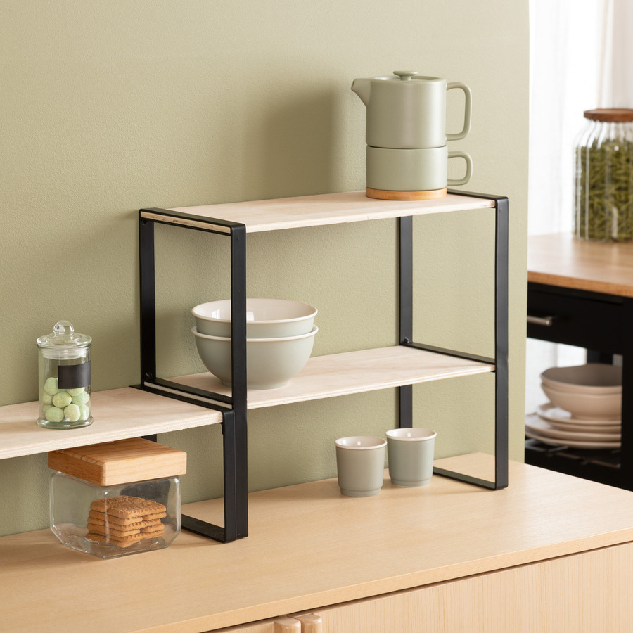 Étagère 2 niveaux, 40x35cm Blackwood