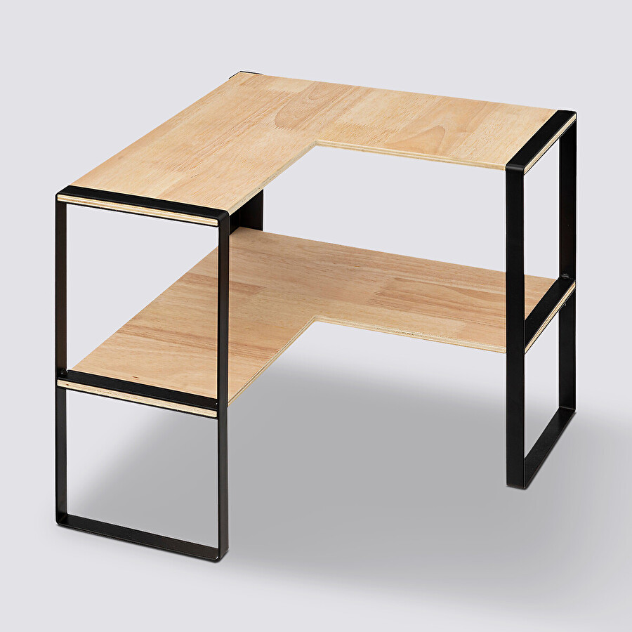 Étagère d'angle 2 niveaux Blackwood