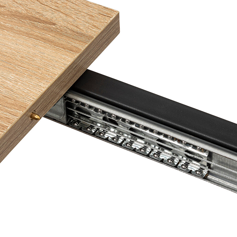 Table extensible 6/8 personnes, effet chêne naturel Aliaj