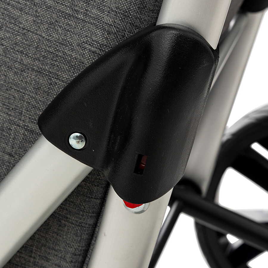 Chariot pliant 4 roues, gris 