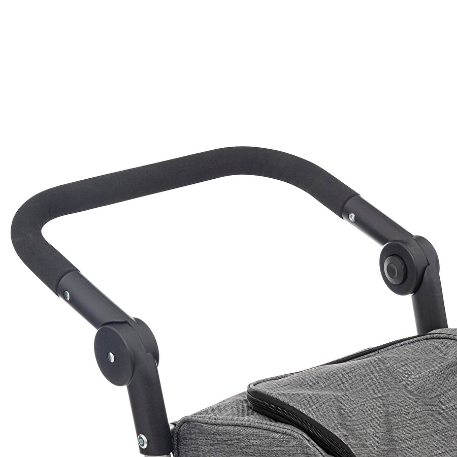 Chariot pliant 4 roues, gris 