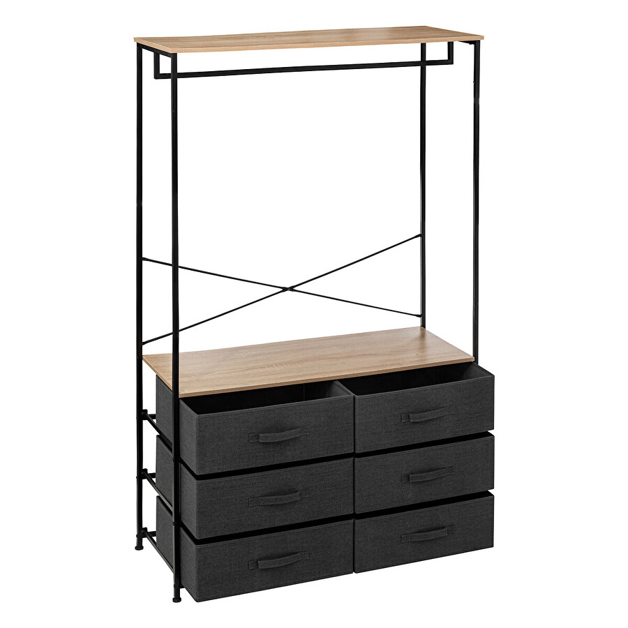 Dressing penderie 6 tiroirs Tissa