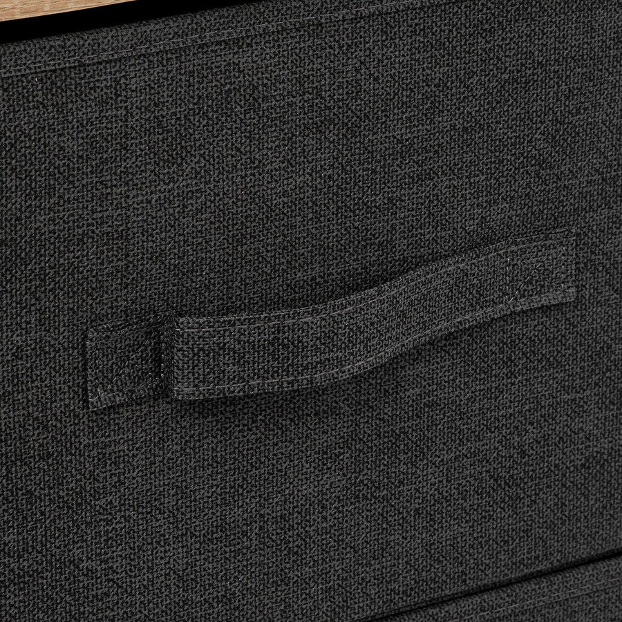 Rangement haut 5 tiroirs, gris foncé Tissa