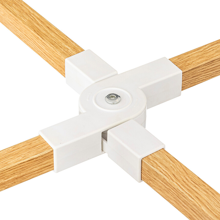 Étendoir à linge tour 4 roues 40m, effet bois Bara