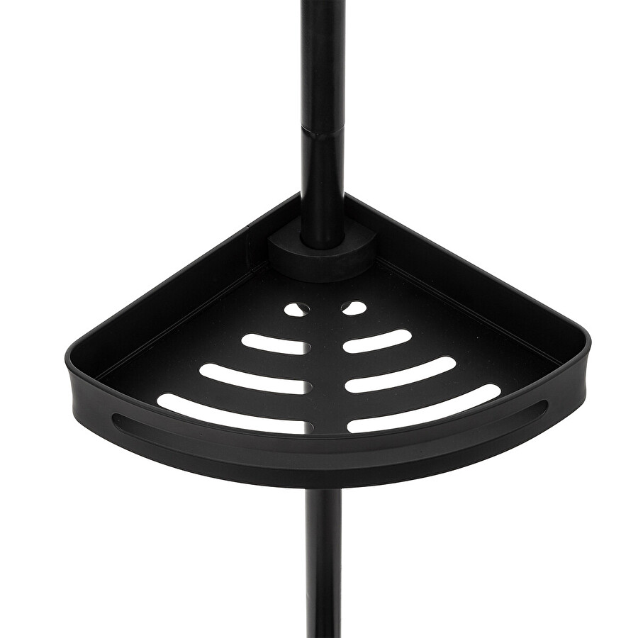 Étagère de douche télescopique rectangle, noir Blackalu