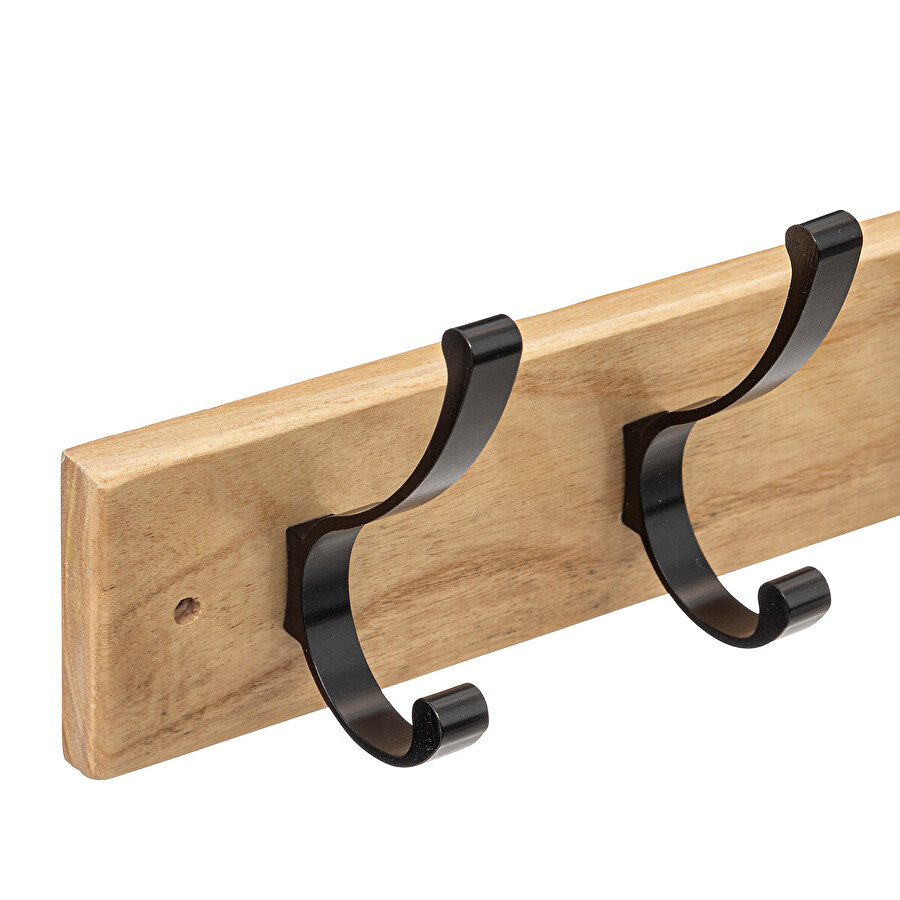 Patère 6 têtes bois/métal Jano