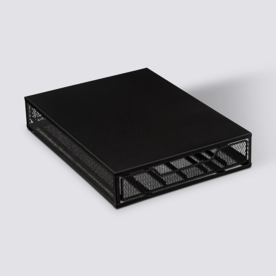 Porte-capsules x60 avec tiroir, noir Mayaj