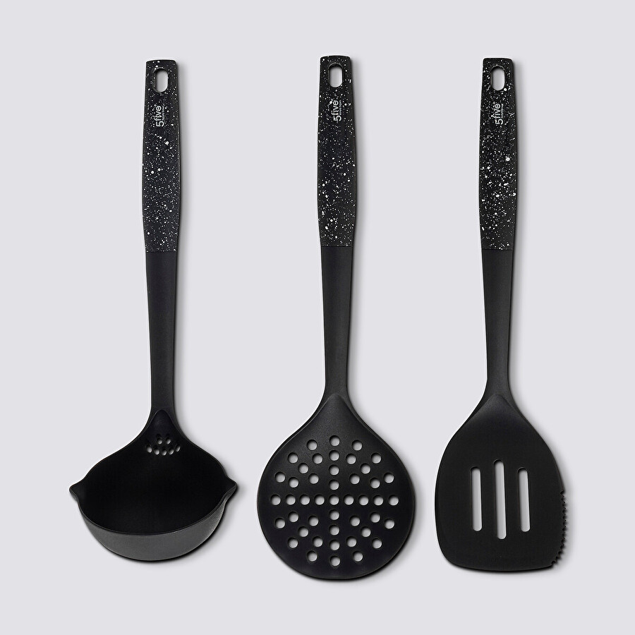 3 ustensiles de cuisine, noir Caractère