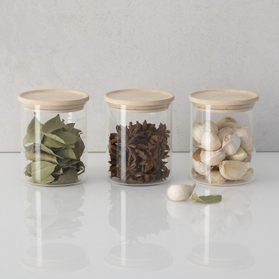 Set de 3 bocaux en verre, 350ml Hermet